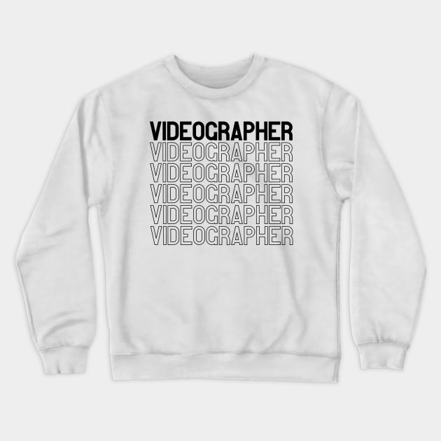 Videographer Crewneck Sweatshirt by Rainbow Kin Wear